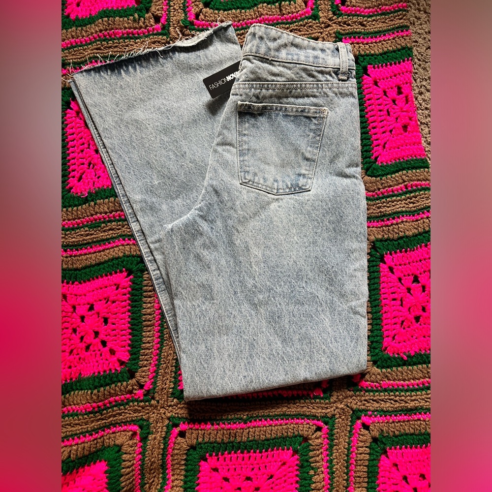 Ladies slim fit bell bottom jeans